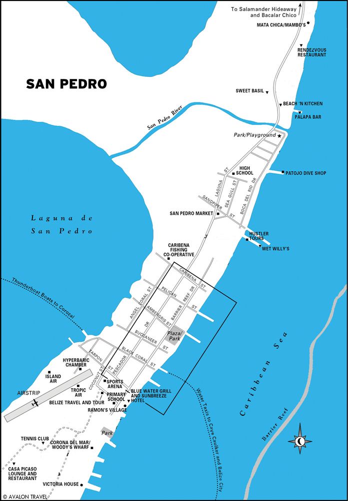 San Pedro Town street map