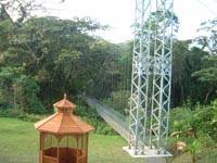 The bridges are built of aluminum, galvanized steel and concrete, to ensure maximum security for their visitors. 