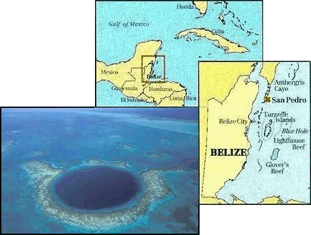 Great Blue Hole off the Caribbean Coast of Belize
