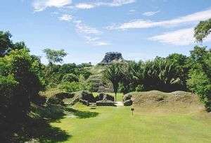 34 Structures comprise Cahal Pech, the Mayan royal family's residence complex.