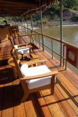 Observation Deck aboard the M/V Delfin Amazon River cruise.