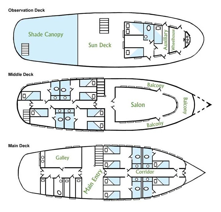 Amazon Boat M/Y Tucano Deck Plans