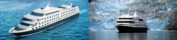 Sister ships M/V Stella Australis (left) & M/V Via Australiis