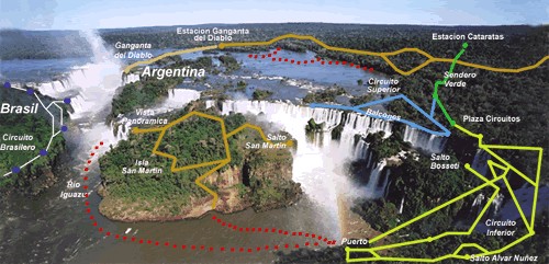 Iguazu Falls Tour Map