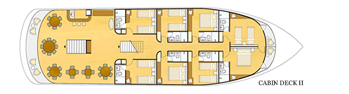 M/V Amazon Clipper Premium Cabin Deck II Plan