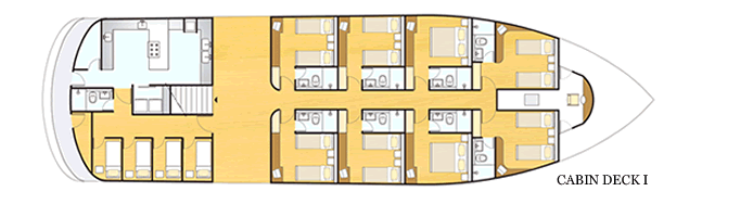 M/V Amazon Clipper Premium Cabin Deck I Plan