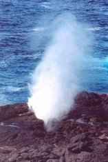 Espanola Island's famous Blow Hole
