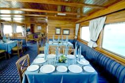 M/Y Coral II Dining Room "Mess Hall"