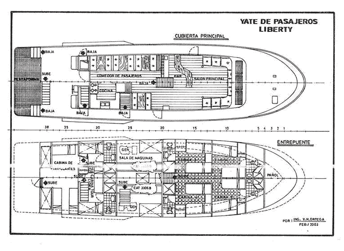 M/Y Estrella Del Mar II Deck Plans