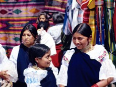 Otavalo women at market