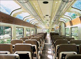 PeruRail's VistaDome Train provides spectacular views while on the journey to Machu Picchu.
