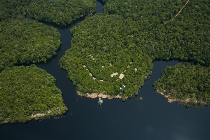Anavilhanas Jungle Lodge aerial view