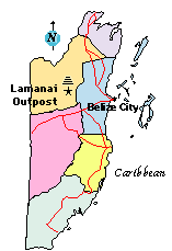 Lamanai Outpost Lodge, Belize location map