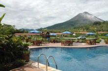 Swimming Pool with view of Arenal Volcano, Volcano Lodge Hotel, La Fortuna, Costa Rica