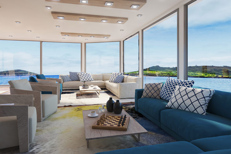 Galapagos Catamaran M/C Cormorant II Lounge