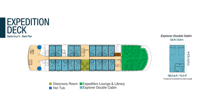 Galapagos M/V Santa Cruz Expedition Deck Plan