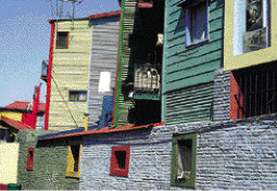 Colorful Buildings in Buenos Aires' La Boca District