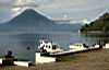 Pier & Volcano, Atitlan Hotel, Panajachel, Lake Atitlan, Guatemala