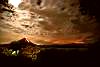 Arenal Volcano at dusk, Lost Iguana Resort Hotel, Arenal, Costa Rica