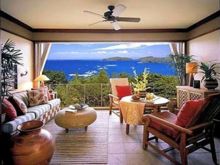 View of the Pacific Ocean from Deluxe Room, Four Seasons Luxury Resort Hotel, Peninsula Papagayo, Costa Rica