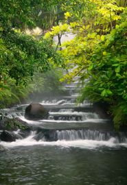 Step waterfall, Tabacon Hot Springs Resort, Costa Rica